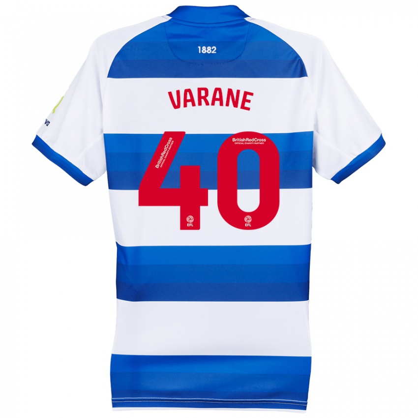 Criança Camisola Jonathan Varane #40 Azul Branco Principal 2024/25 Camisa Brasil