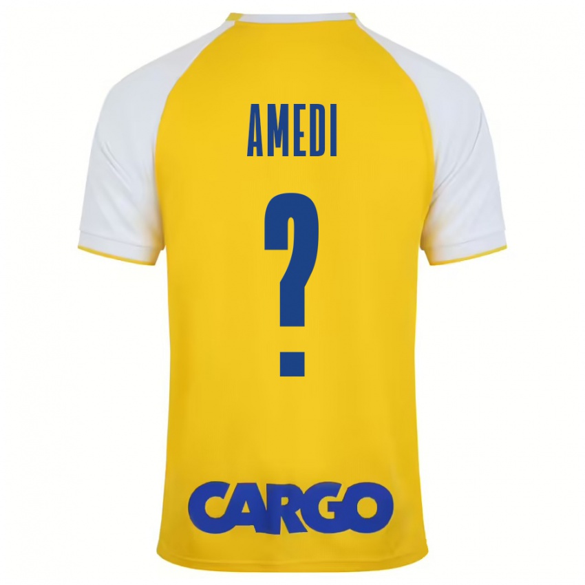 Criança Camisola Roei Amedi #0 Branco Amarelo Principal 2024/25 Camisa Brasil