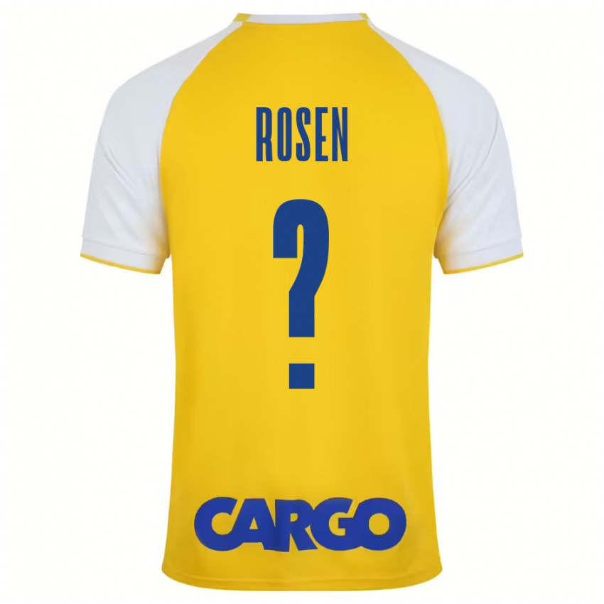 Criança Camisola Shahar Rosen #0 Branco Amarelo Principal 2024/25 Camisa Brasil