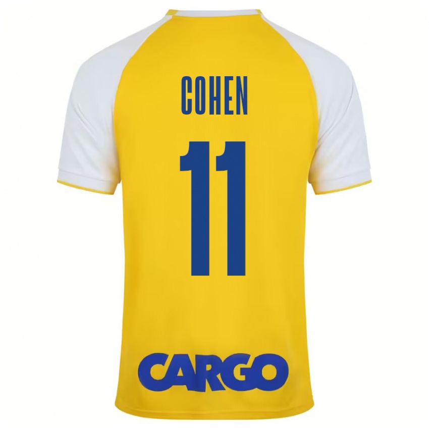 Criança Camisola Yonatan Cohen #11 Branco Amarelo Principal 2024/25 Camisa Brasil