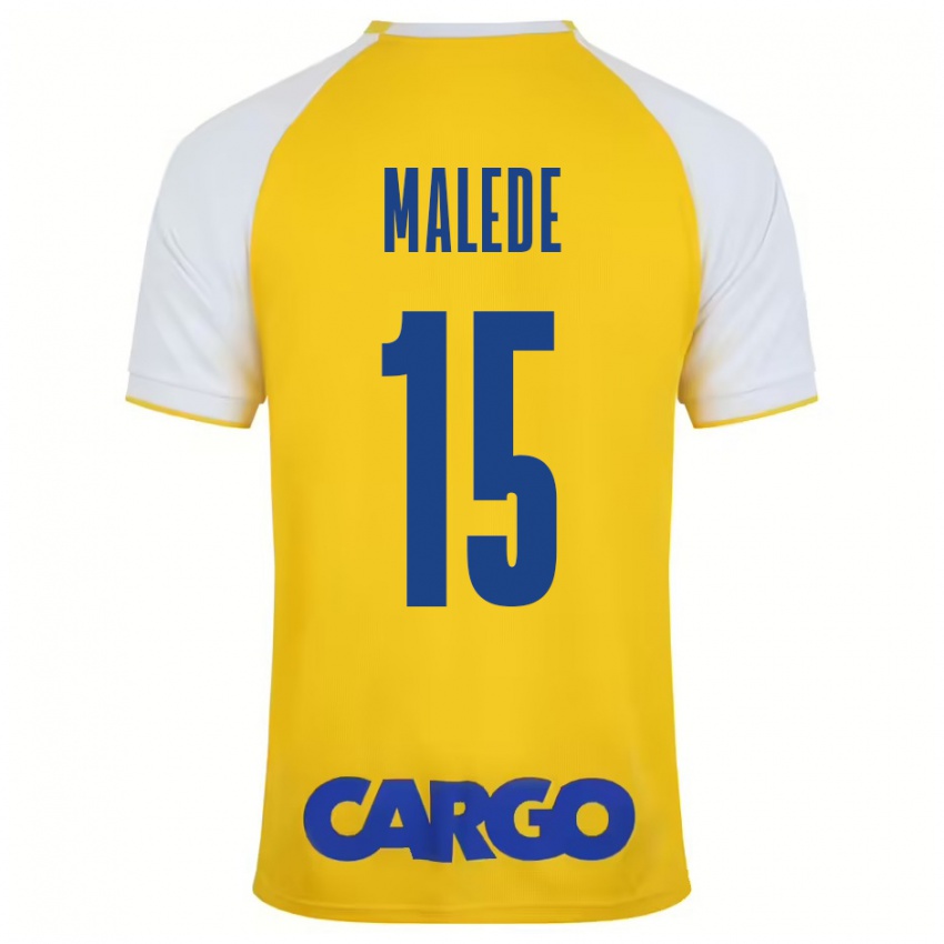 Criança Camisola Yonas Malede #15 Branco Amarelo Principal 2024/25 Camisa Brasil