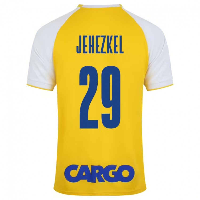 Criança Camisola Sagiv Jehezkel #29 Branco Amarelo Principal 2024/25 Camisa Brasil