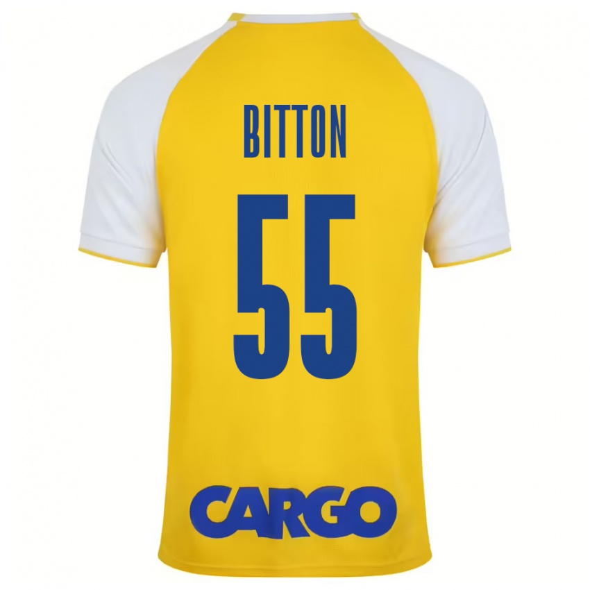 Criança Camisola Nir Bitton #55 Branco Amarelo Principal 2024/25 Camisa Brasil