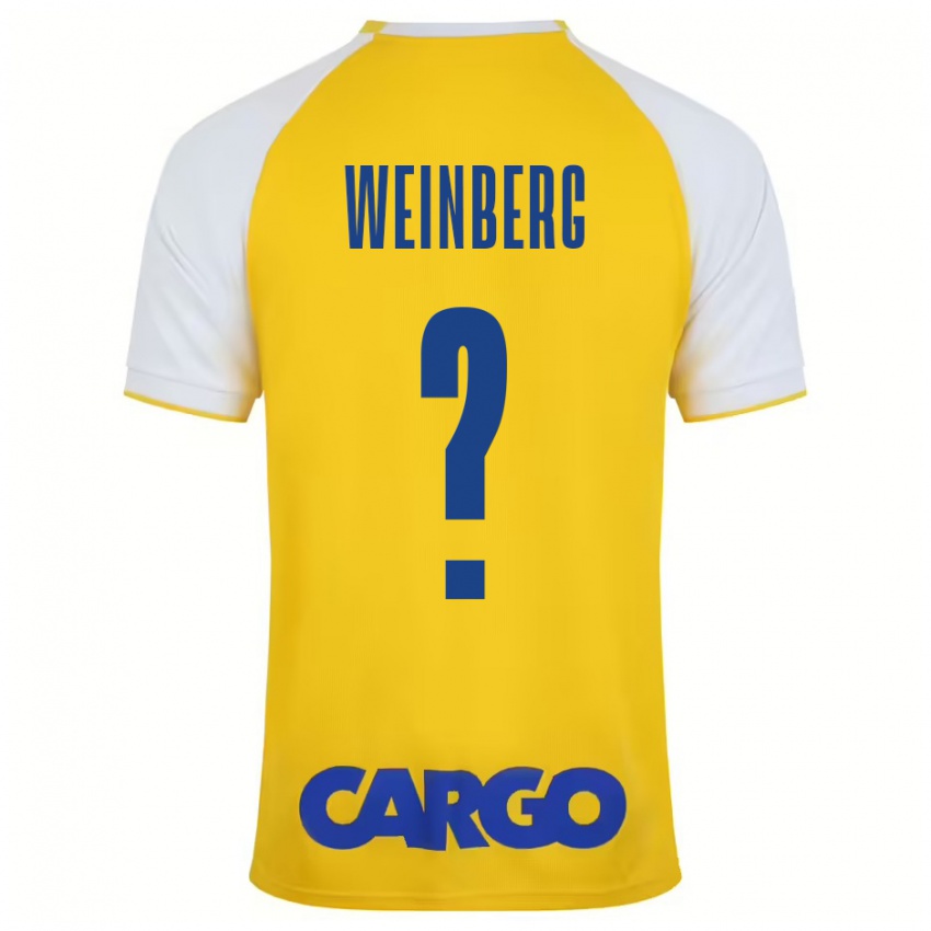 Criança Camisola Idan Weinberg #0 Branco Amarelo Principal 2024/25 Camisa Brasil