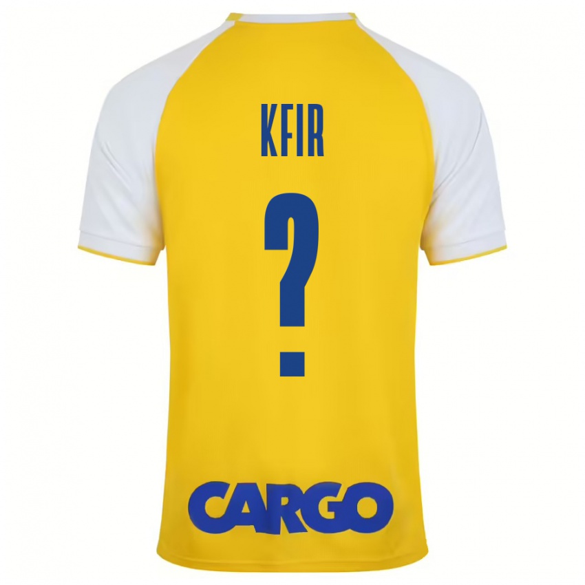 Criança Camisola Yuval Kfir #0 Branco Amarelo Principal 2024/25 Camisa Brasil