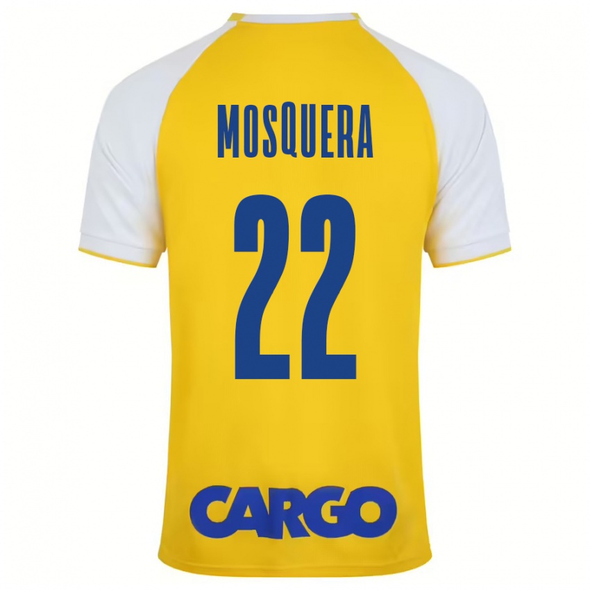 Criança Camisola Orlando Mosquera #22 Branco Amarelo Principal 2024/25 Camisa Brasil