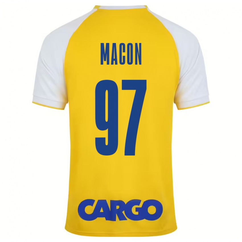 Criança Camisola Yvann Maçon #97 Branco Amarelo Principal 2024/25 Camisa Brasil