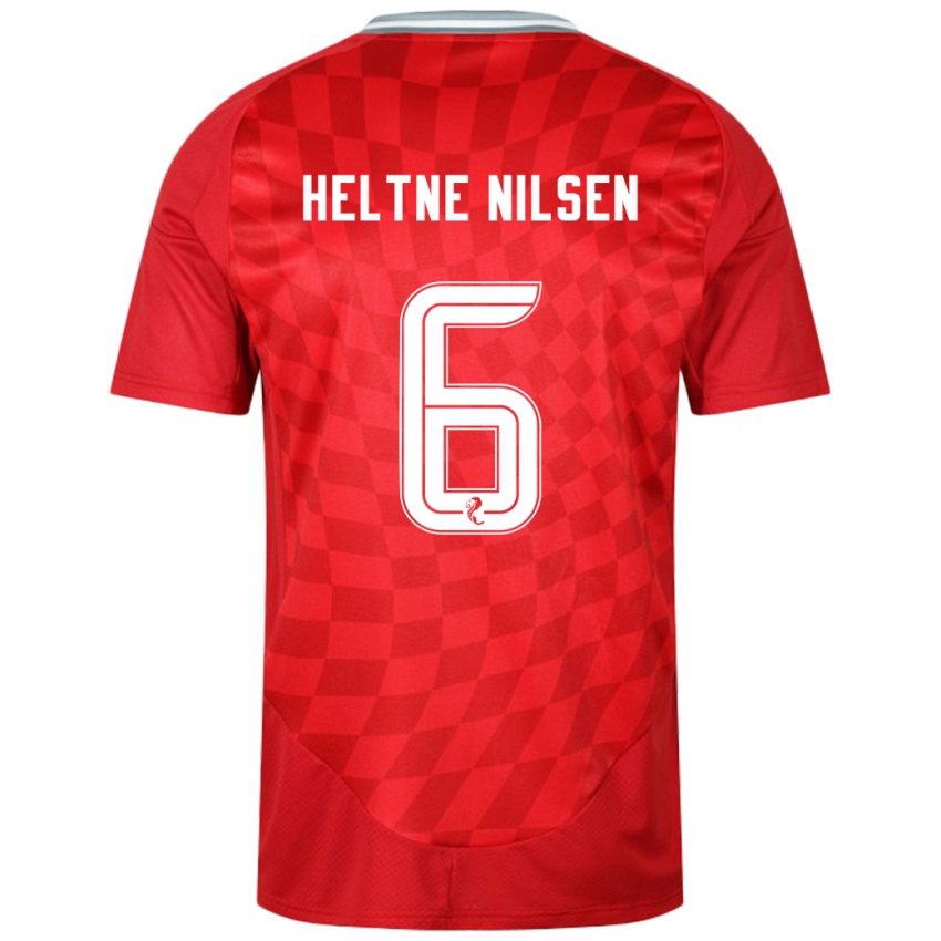 Criança Camisola Sivert Heltne Nilsen #6 Vermelho Principal 2024/25 Camisa Brasil