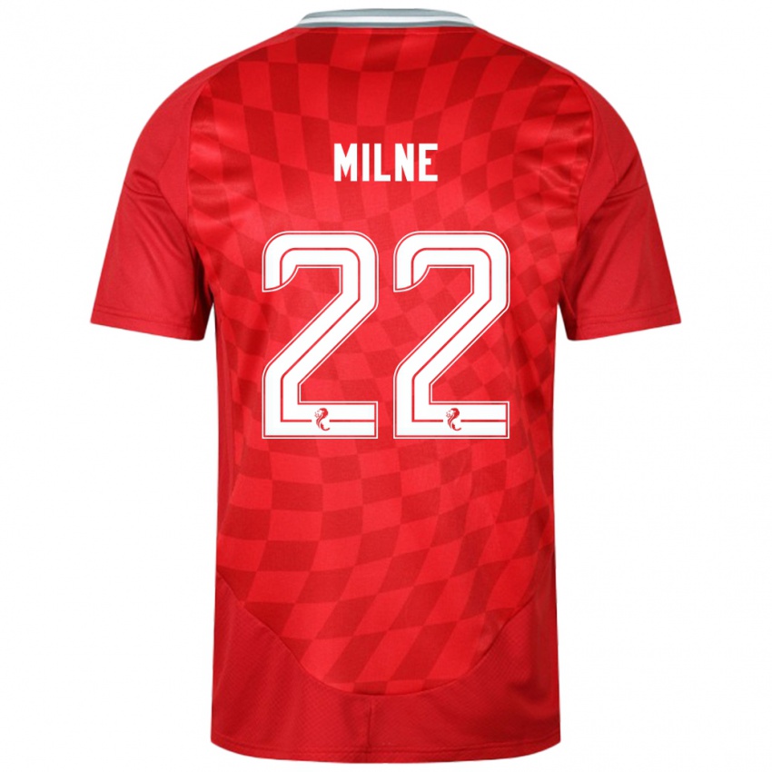 Criança Camisola Jack Milne #22 Vermelho Principal 2024/25 Camisa Brasil