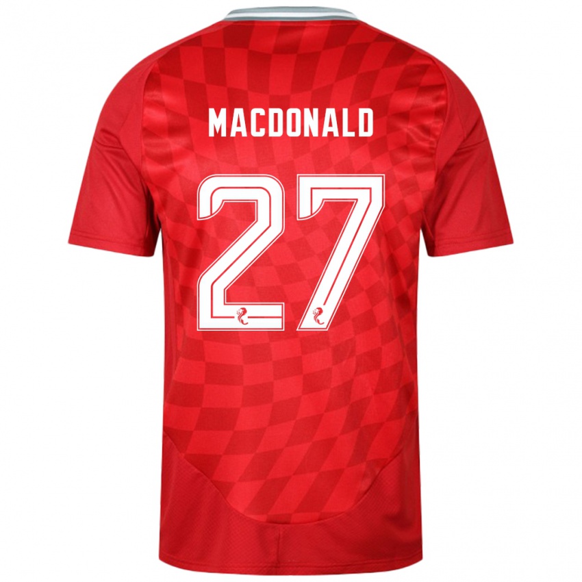 Criança Camisola Angus Macdonald #27 Vermelho Principal 2024/25 Camisa Brasil