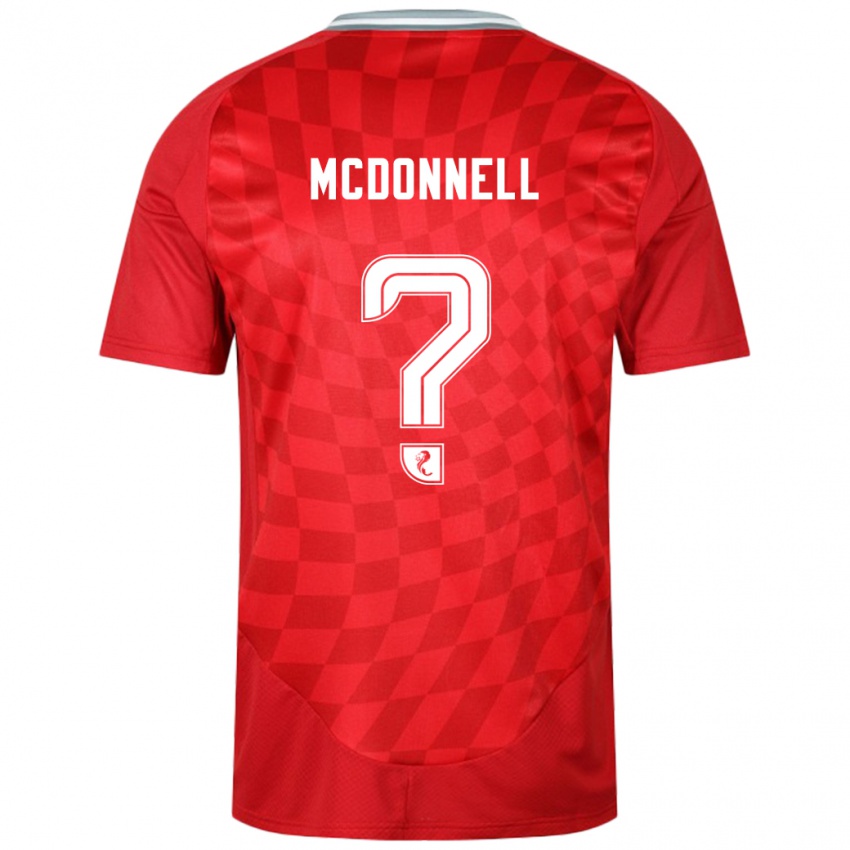 Criança Camisola Noah Mcdonnell #0 Vermelho Principal 2024/25 Camisa Brasil