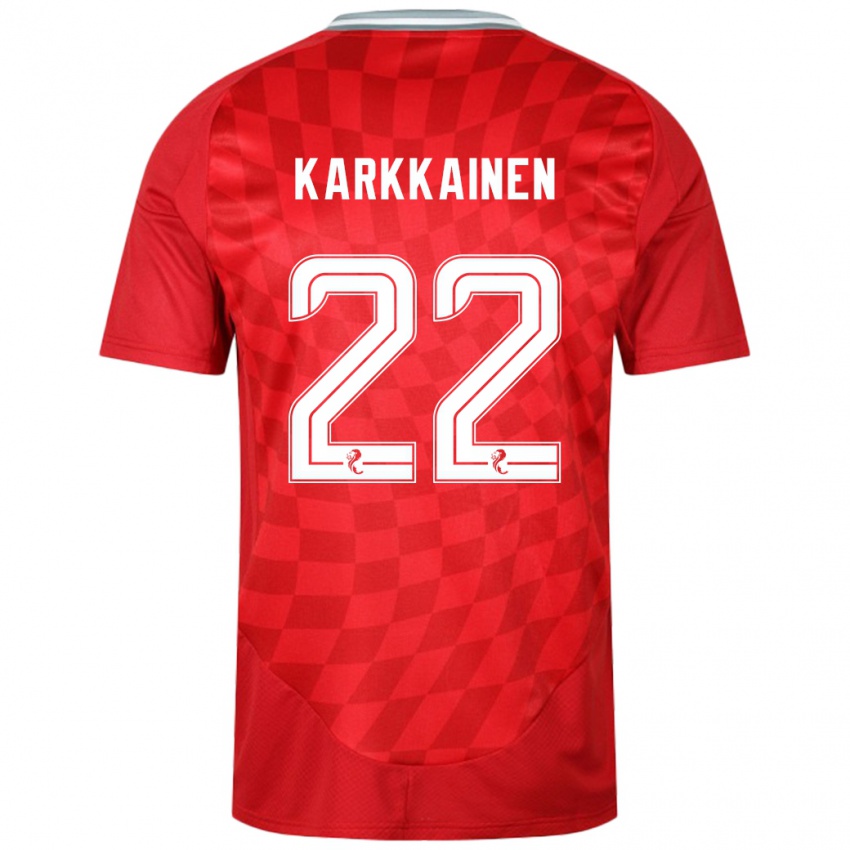 Criança Camisola Elena Kärkkäinen #22 Vermelho Principal 2024/25 Camisa Brasil