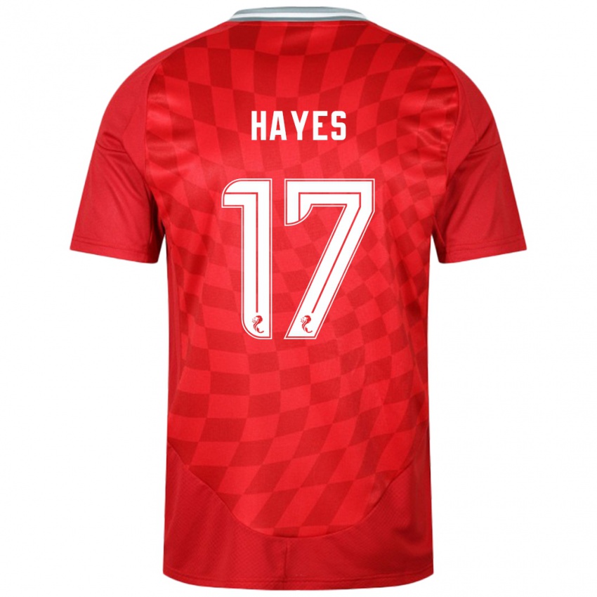 Criança Camisola Jonny Hayes #17 Vermelho Principal 2024/25 Camisa Brasil