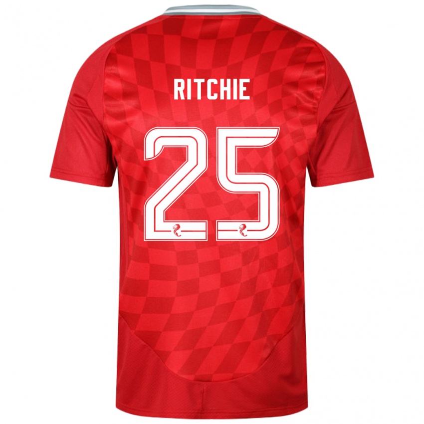 Criança Camisola Tom Ritchie #25 Vermelho Principal 2024/25 Camisa Brasil