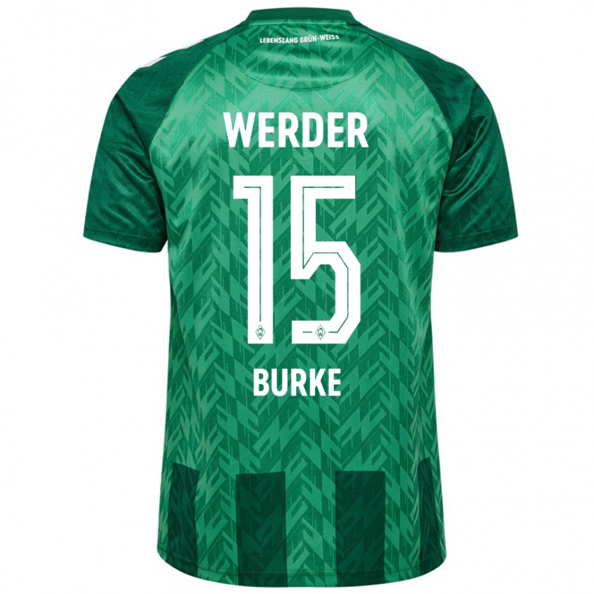 Criança Camisola Oliver Burke #15 Verde Principal 2024/25 Camisa Brasil