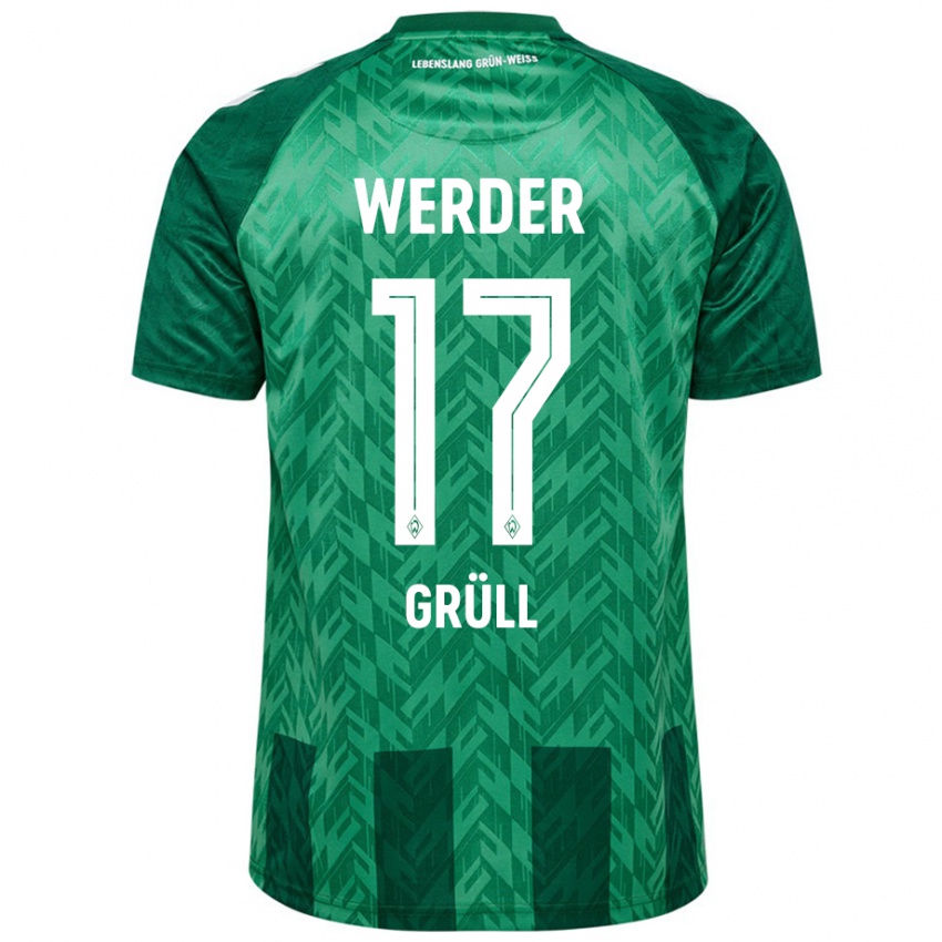 Criança Camisola Marco Grüll #17 Verde Principal 2024/25 Camisa Brasil