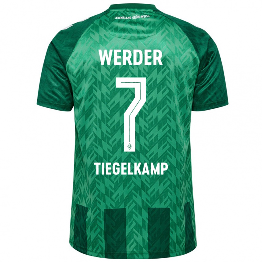 Criança Camisola Maximilian Tiegelkamp #7 Verde Principal 2024/25 Camisa Brasil