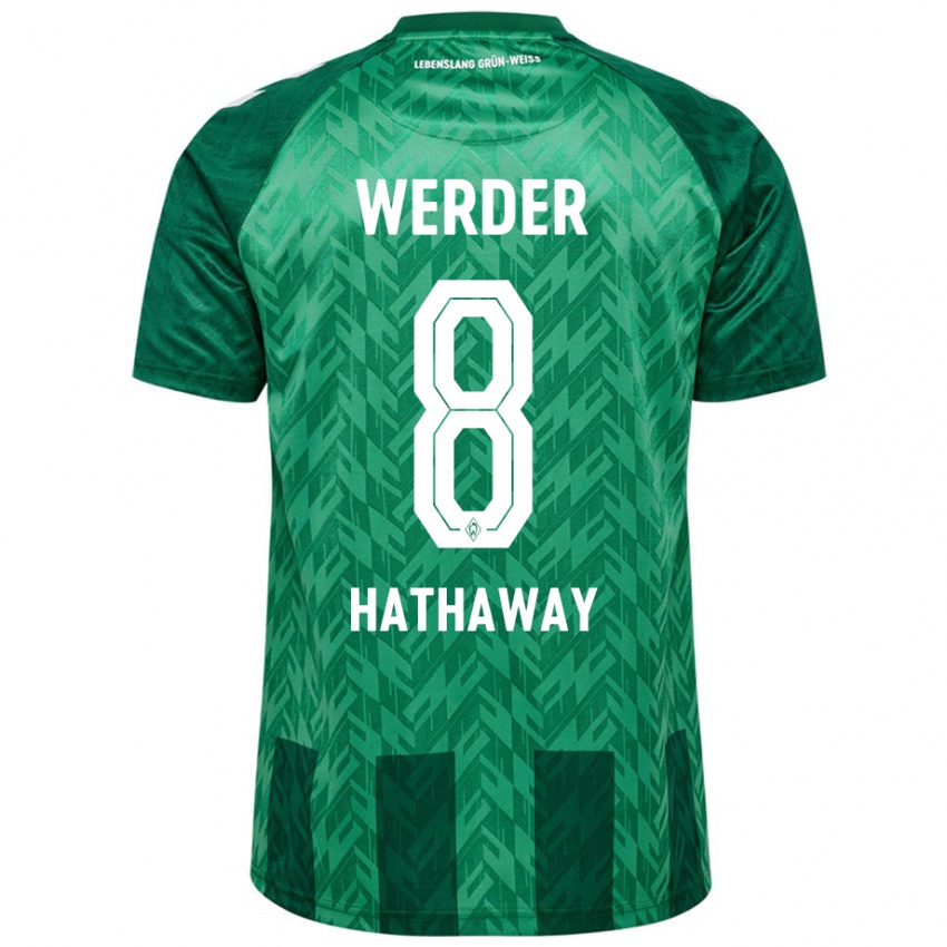 Criança Camisola Max Hathaway #8 Verde Principal 2024/25 Camisa Brasil