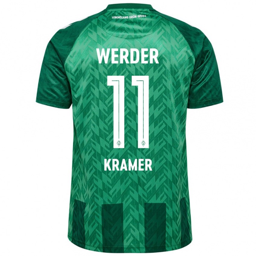 Criança Camisola Levi-Marinus Kramer #11 Verde Principal 2024/25 Camisa Brasil