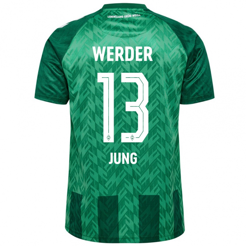 Criança Camisola Seong-Hyeon Jung #13 Verde Principal 2024/25 Camisa Brasil