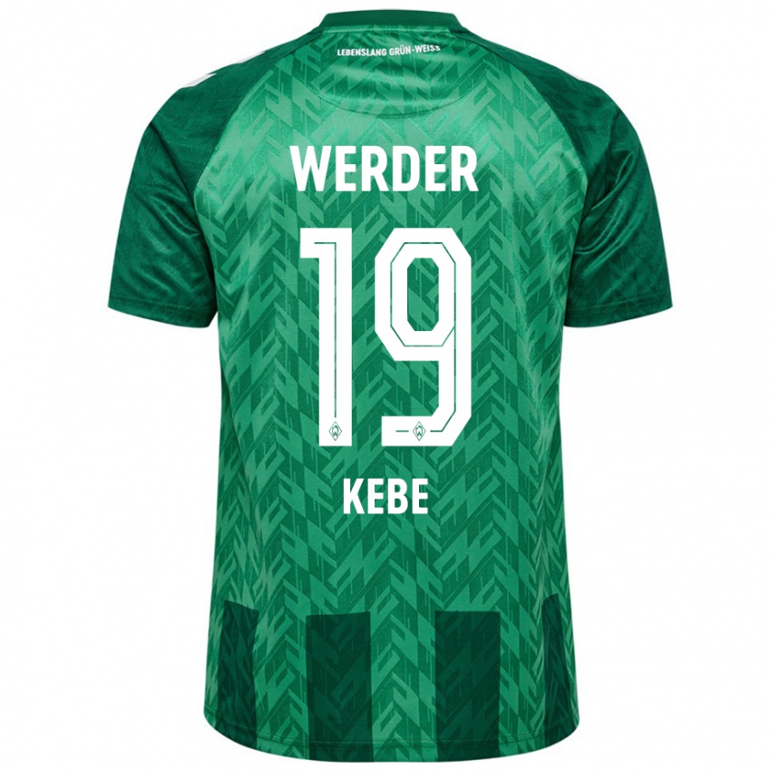 Criança Camisola David Kébé #19 Verde Principal 2024/25 Camisa Brasil