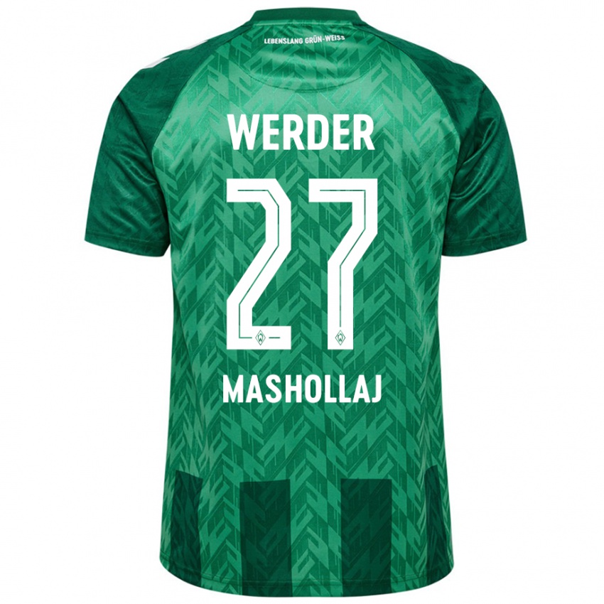 Criança Camisola Benjamin Mashollaj #27 Verde Principal 2024/25 Camisa Brasil