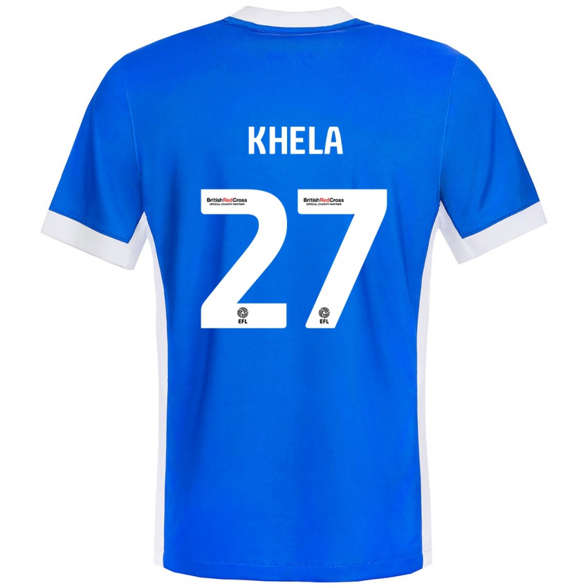 Criança Camisola Brandon Khela #27 Branco Azul Principal 2024/25 Camisa Brasil