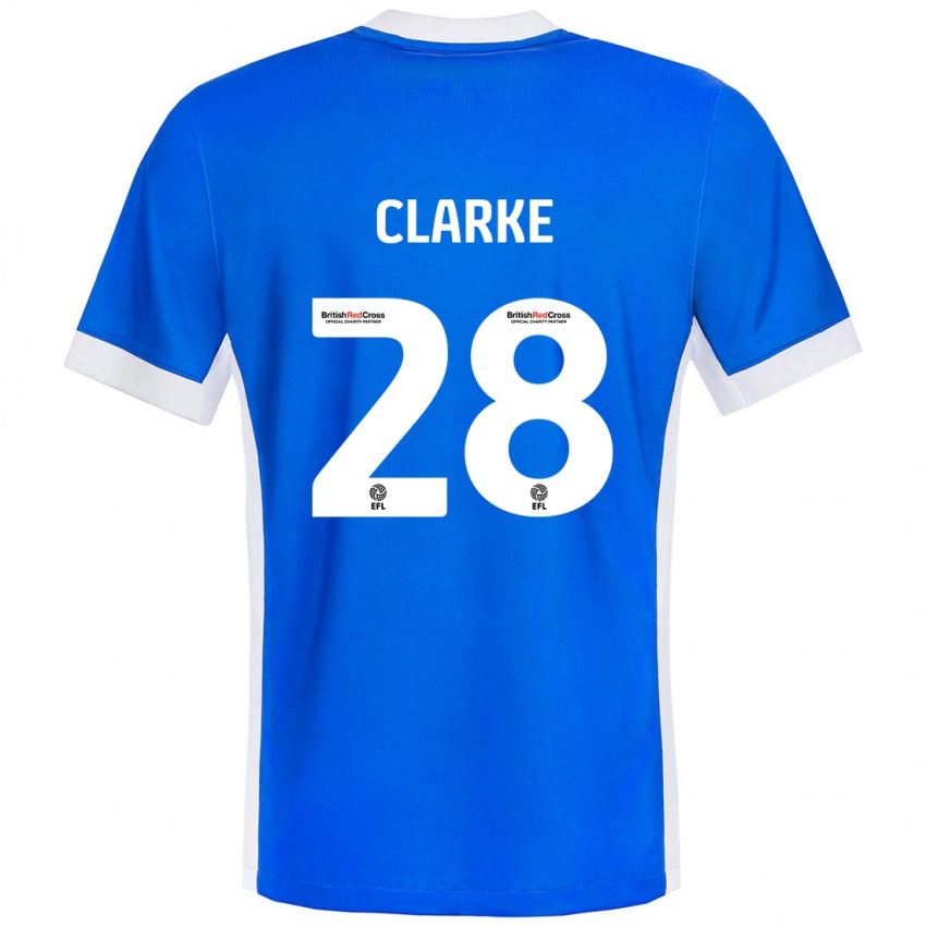 Criança Camisola Charlotte Clarke #28 Branco Azul Principal 2024/25 Camisa Brasil