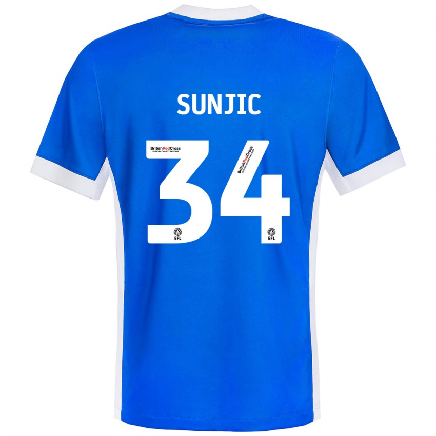 Criança Camisola Ivan Sunjic #34 Branco Azul Principal 2024/25 Camisa Brasil