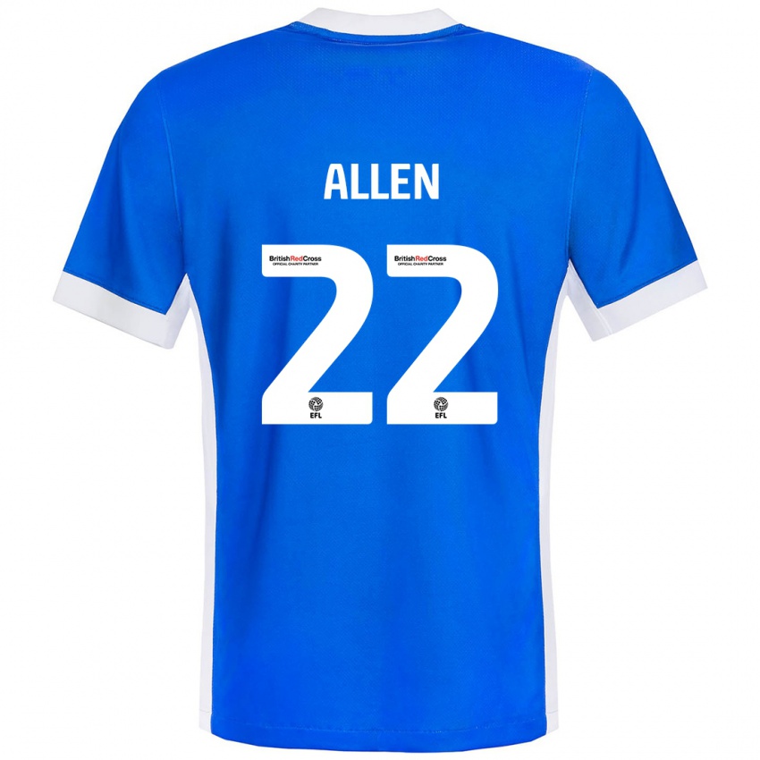 Criança Camisola Remi Allen #22 Branco Azul Principal 2024/25 Camisa Brasil