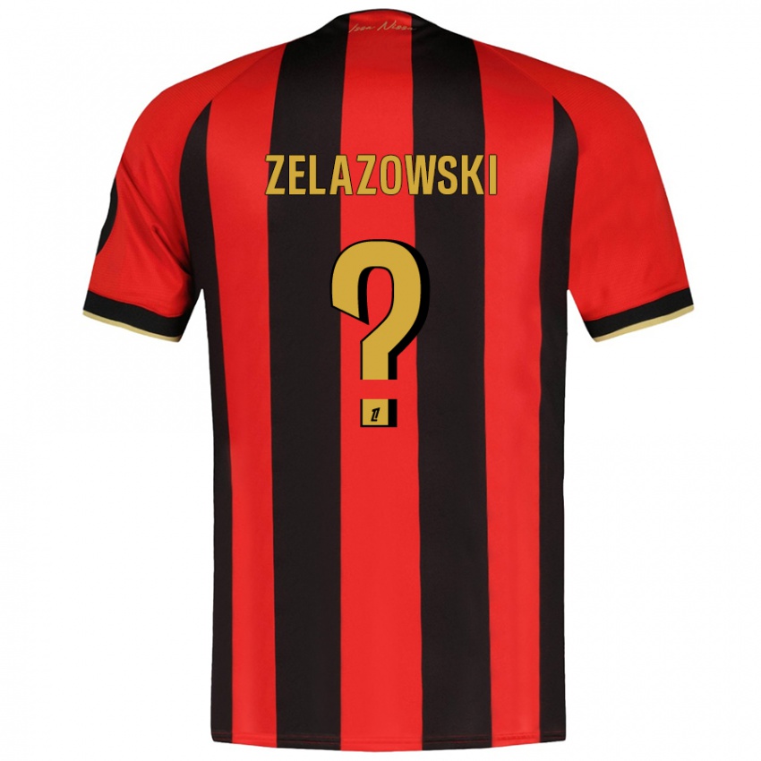 Criança Camisola Bartosz Zelazowski #0 Vermelho Preto Principal 2024/25 Camisa Brasil