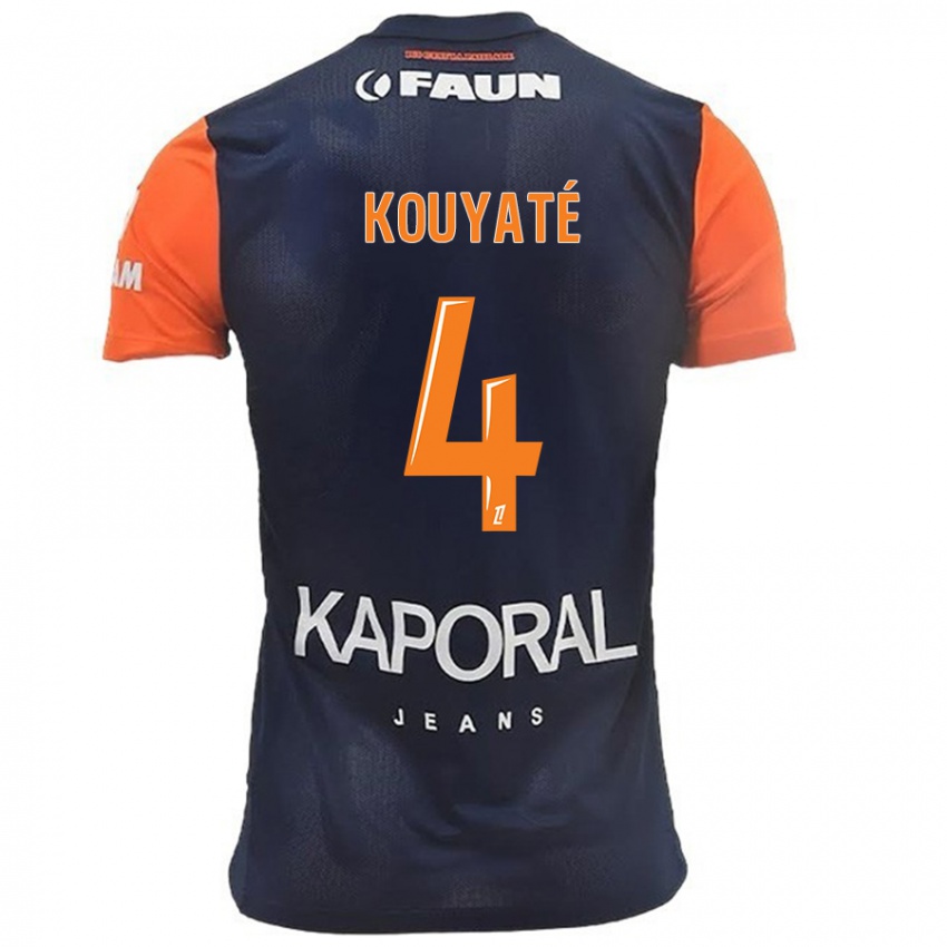 Criança Camisola Kiki Kouyaté #4 Laranja Azul Marinho Principal 2024/25 Camisa Brasil