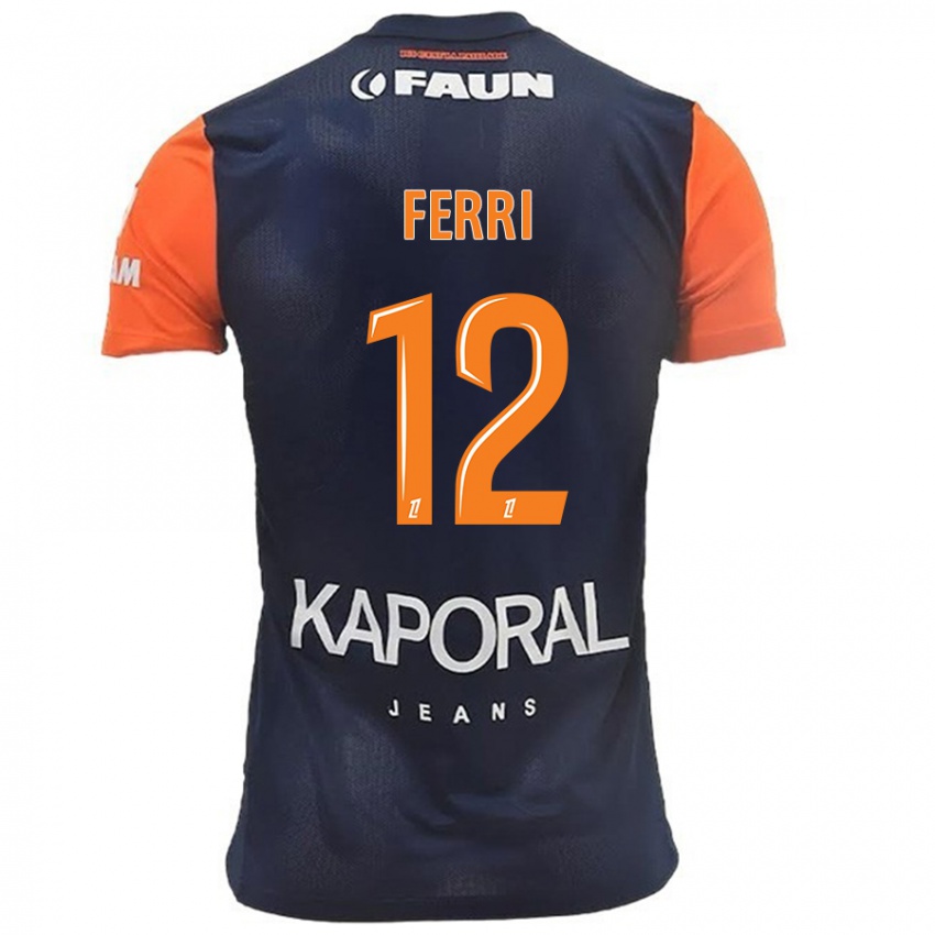 Criança Camisola Jordan Ferri #12 Laranja Azul Marinho Principal 2024/25 Camisa Brasil