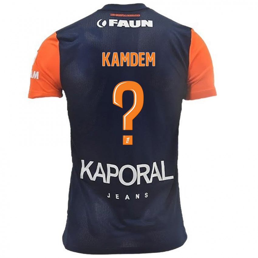 Criança Camisola Kevin Kamdem #0 Laranja Azul Marinho Principal 2024/25 Camisa Brasil