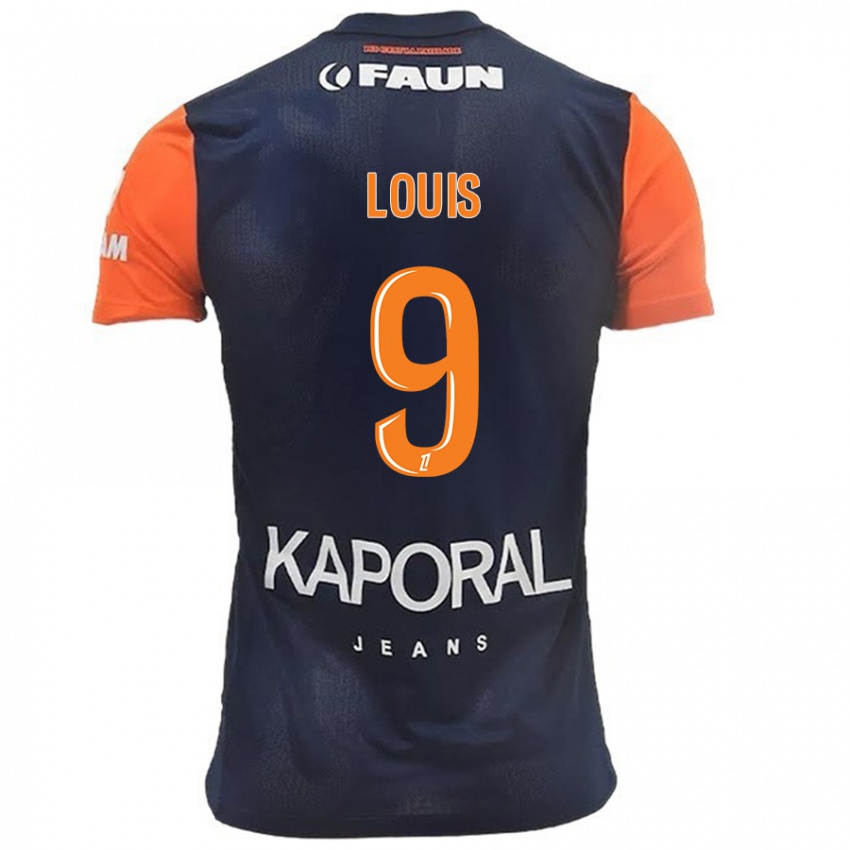 Criança Camisola Kethna Louis #9 Laranja Azul Marinho Principal 2024/25 Camisa Brasil