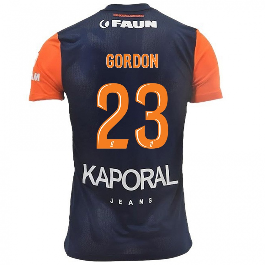 Criança Camisola Sh'nia Gordon #23 Laranja Azul Marinho Principal 2024/25 Camisa Brasil