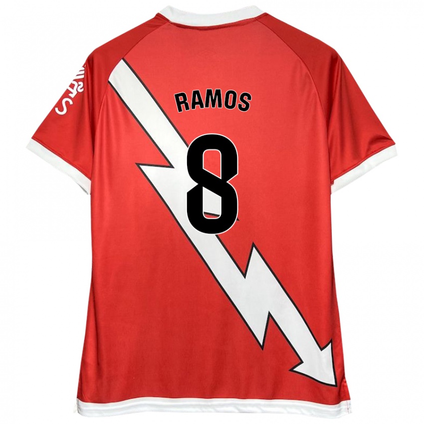 Criança Camisola Iván Ramos #8 Vermelho Branco Principal 2024/25 Camisa Brasil