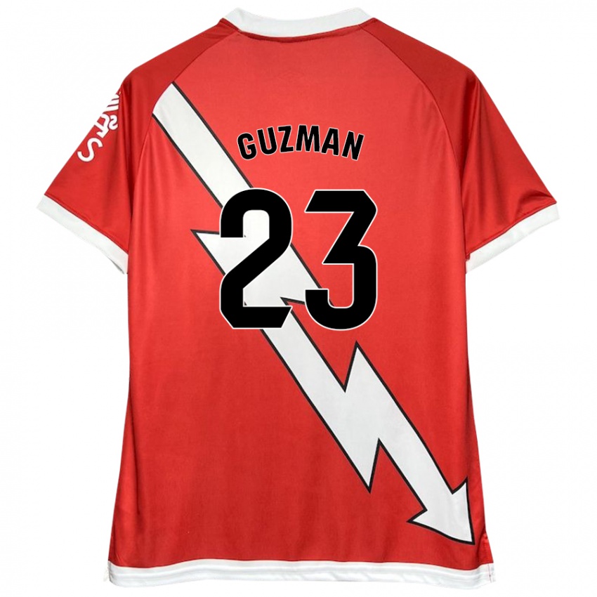 Criança Camisola Miguel Guzmán #23 Vermelho Branco Principal 2024/25 Camisa Brasil