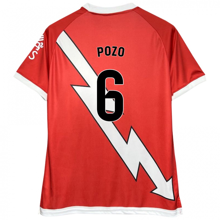 Criança Camisola José Pozo #6 Vermelho Branco Principal 2024/25 Camisa Brasil