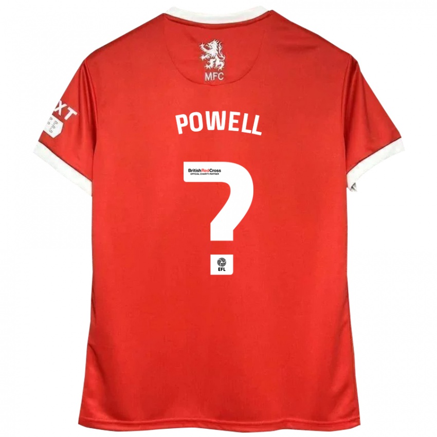 Criança Camisola Rio Patterson-Powell #0 Vermelho Branco Principal 2024/25 Camisa Brasil