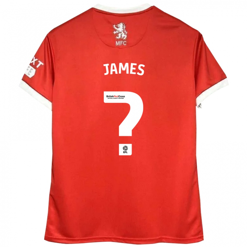 Criança Camisola Daniel James #0 Vermelho Branco Principal 2024/25 Camisa Brasil