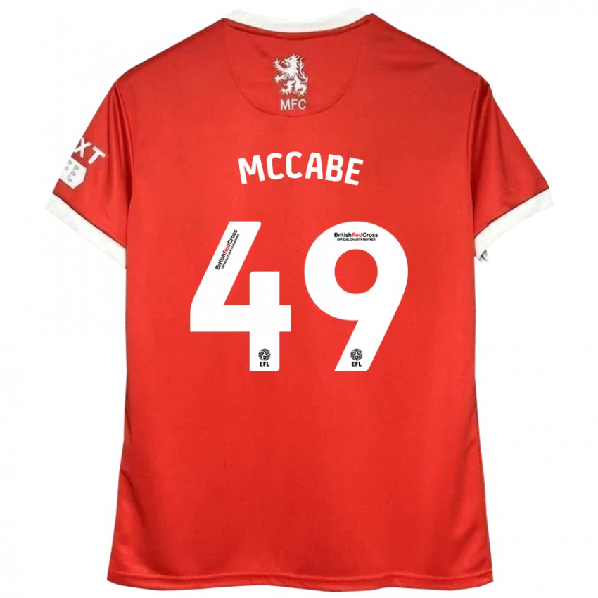 Criança Camisola Law Mccabe #49 Vermelho Branco Principal 2024/25 Camisa Brasil