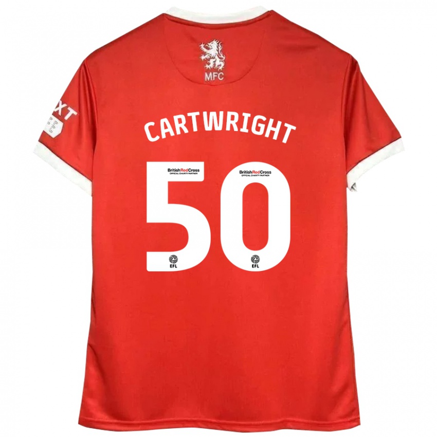 Criança Camisola Fin Cartwright #50 Vermelho Branco Principal 2024/25 Camisa Brasil