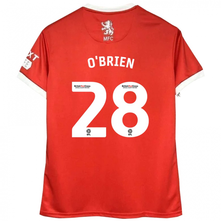 Criança Camisola Lewis O'brien #28 Vermelho Branco Principal 2024/25 Camisa Brasil