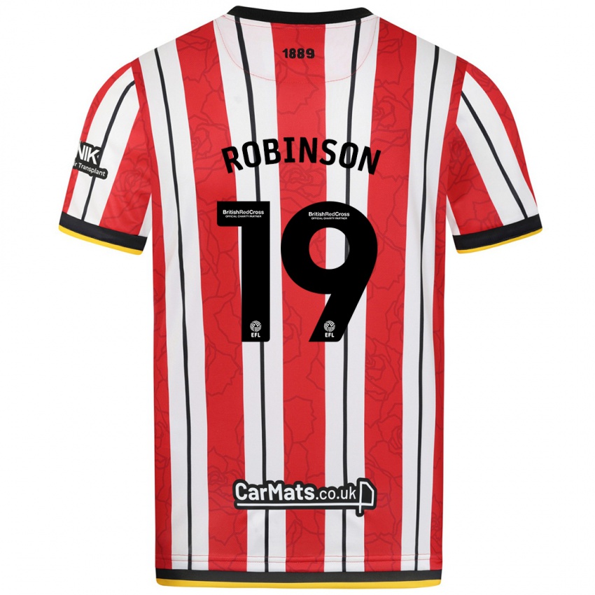 Criança Camisola Jack Robinson #19 Listras Brancas Vermelhas Principal 2024/25 Camisa Brasil