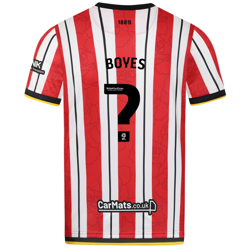 Criança Camisola Harry Boyes #0 Listras Brancas Vermelhas Principal 2024/25 Camisa Brasil