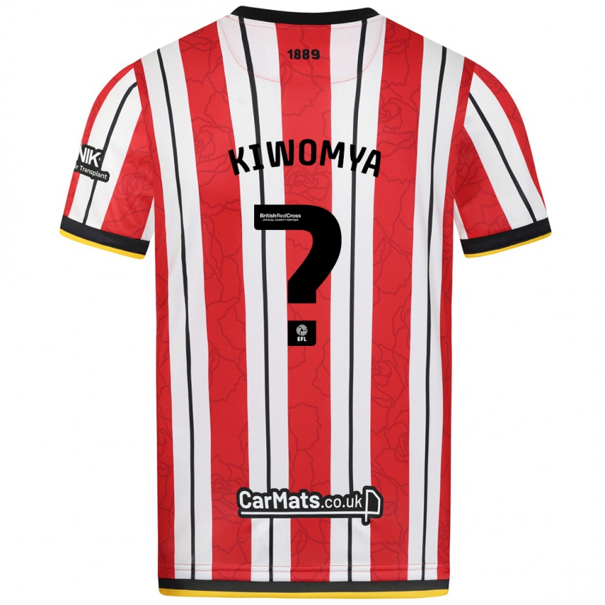 Criança Camisola Noah Kiwomya #0 Listras Brancas Vermelhas Principal 2024/25 Camisa Brasil