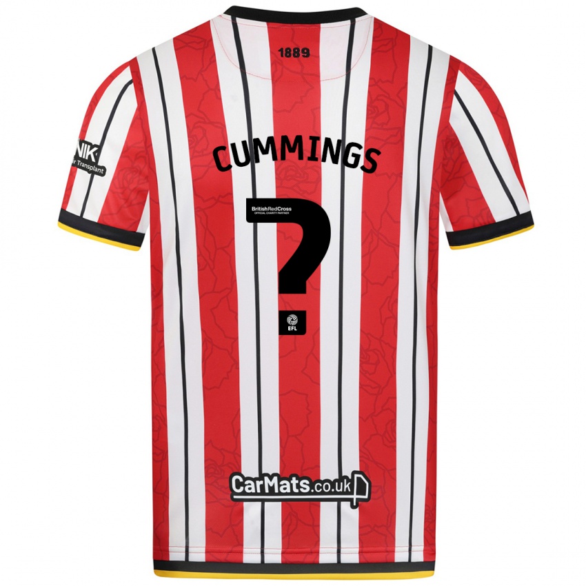 Criança Camisola Ethan Cummings #0 Listras Brancas Vermelhas Principal 2024/25 Camisa Brasil