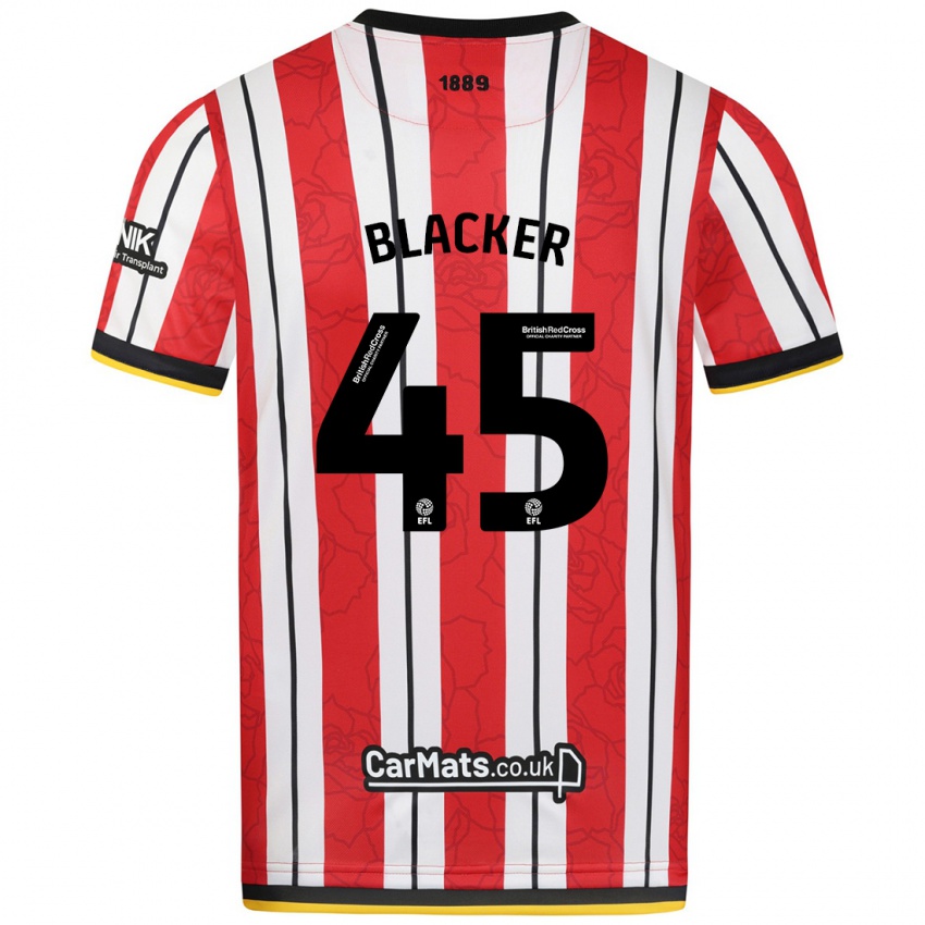 Criança Camisola Billy Blacker #45 Listras Brancas Vermelhas Principal 2024/25 Camisa Brasil