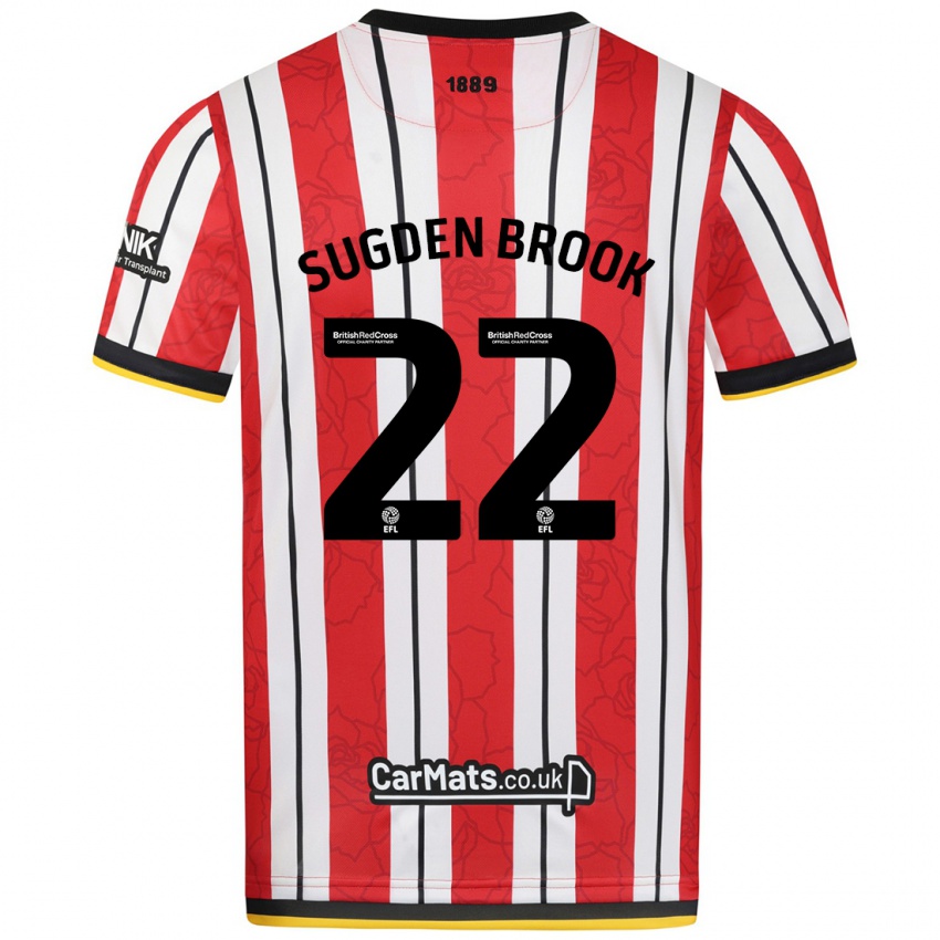 Criança Camisola Darcie Sugden-Brook #22 Listras Brancas Vermelhas Principal 2024/25 Camisa Brasil